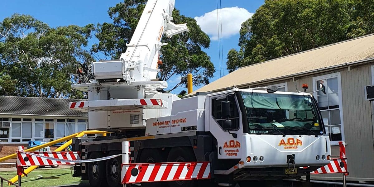 Crane Service at Condell Park Public School scaled